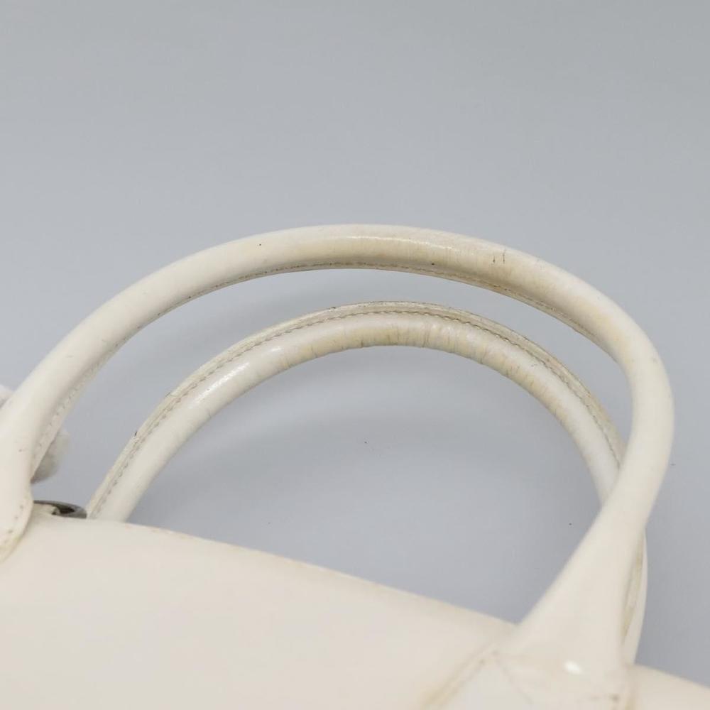 GUCCI Hand Bag Enamel 2way White Auth 108277 - Picture 8 of 16